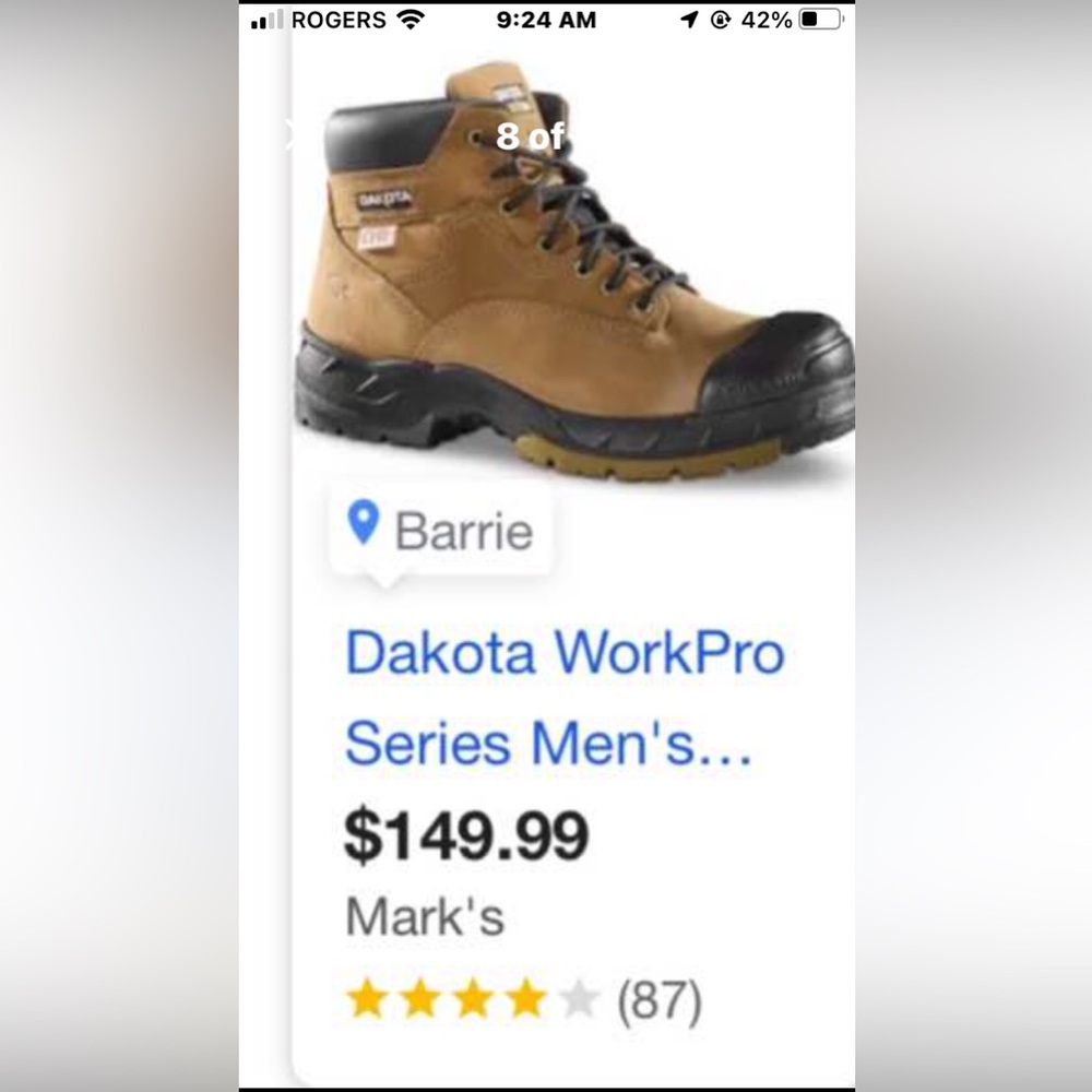 Dakota 400-2 Work boots size 10